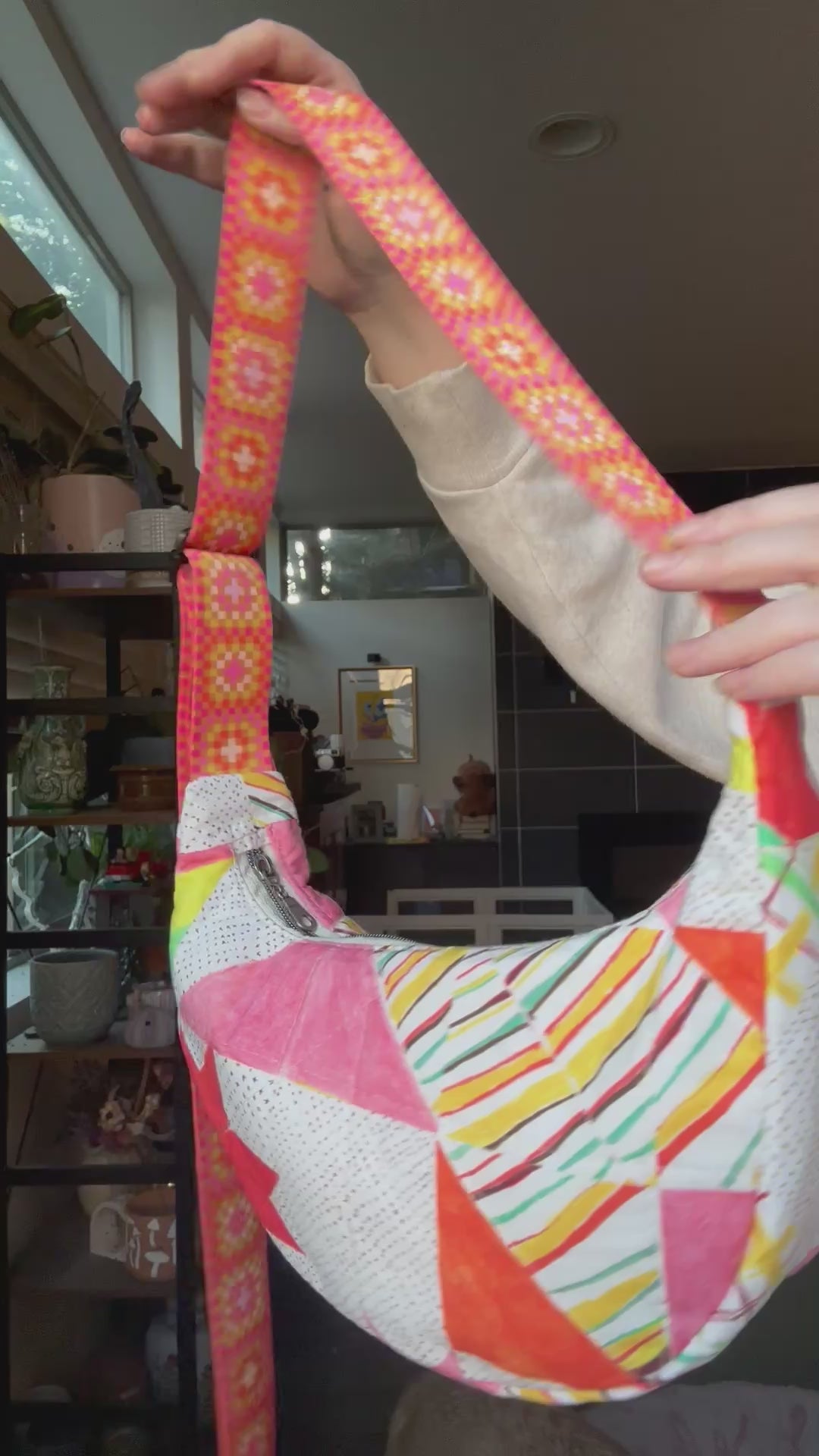 Heather Ross Bee's Quilt Print Crossbody Bag